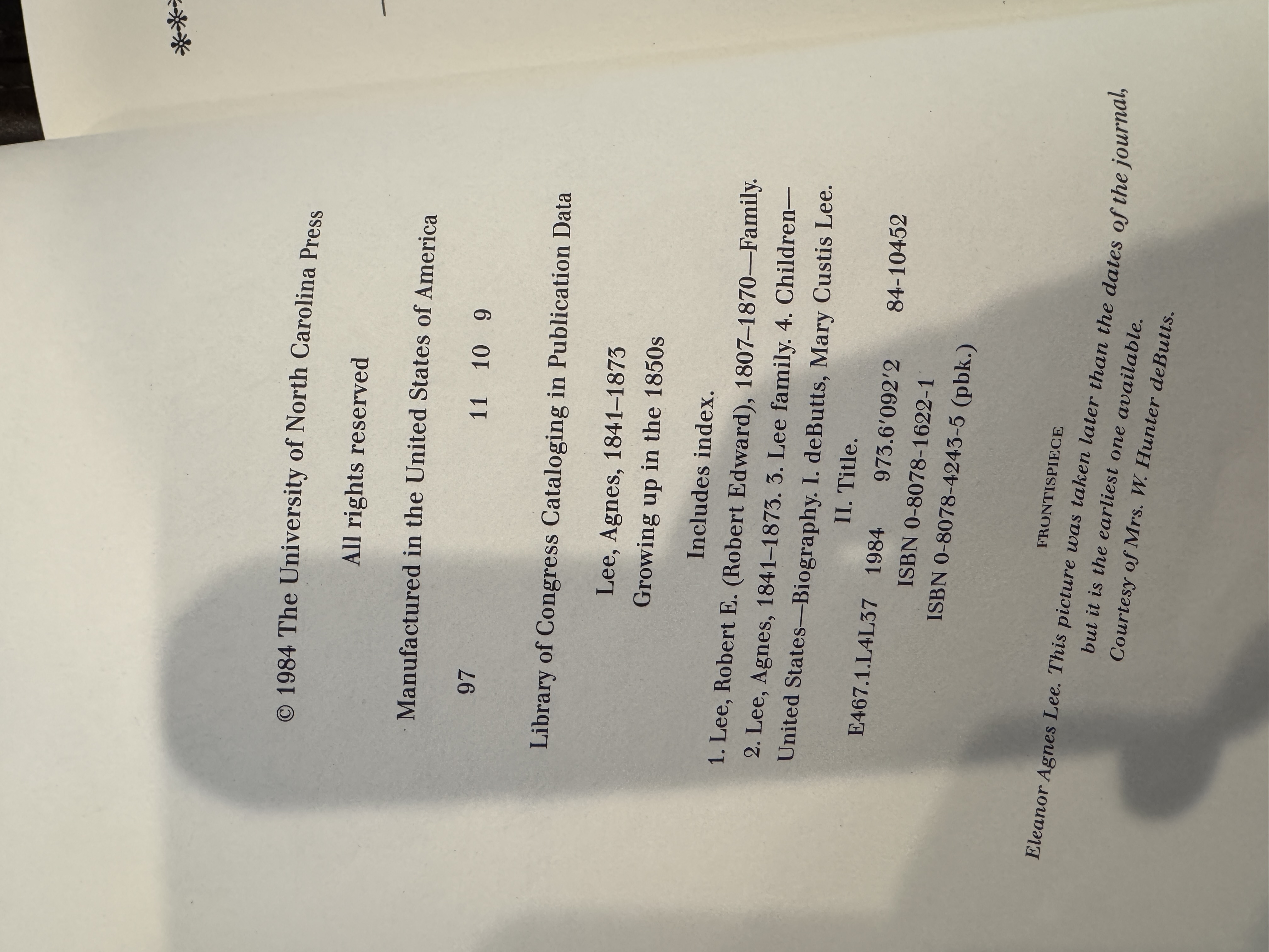 Growing up in the 1850s